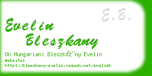 evelin bleszkany business card